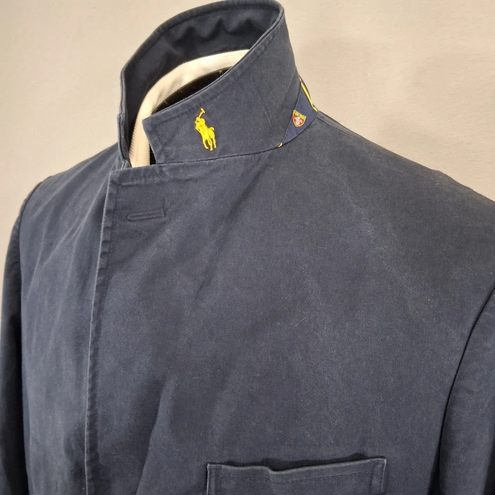 Polo Ralph Lauren Blazer XXL 46R Blue Unstructured Cotton Sport Coat Double Vent